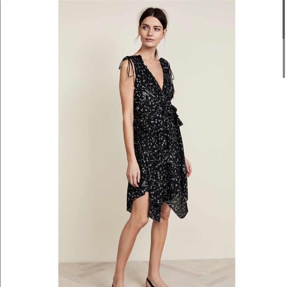 COPY - Black and cream ruffle dress